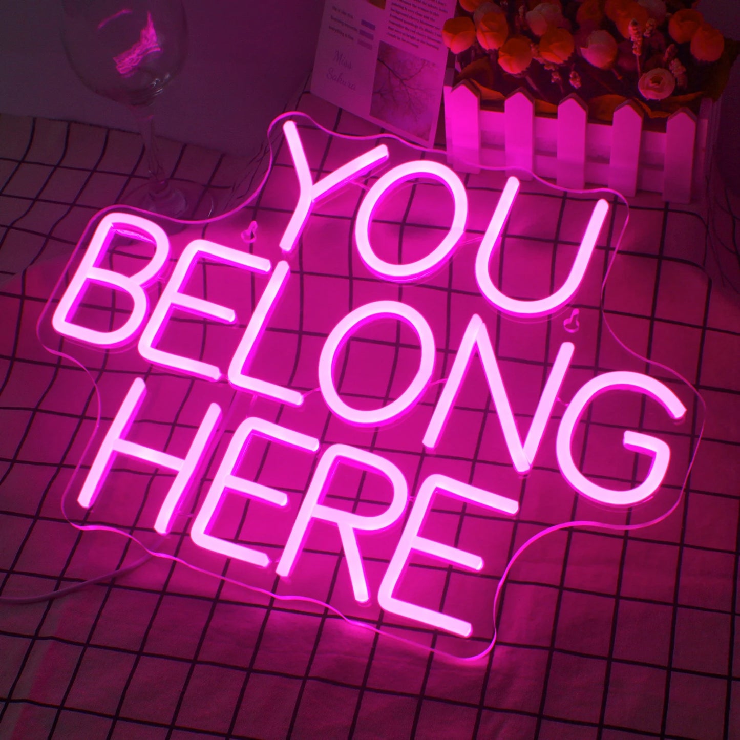You Belong Here 5V USB LED Neon Sign - Budget Friendly