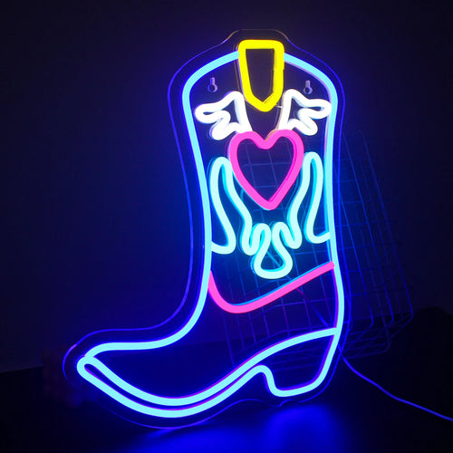 Bota de cowboy – letreiro de néon LED (5 V USB)