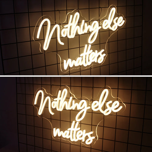 Nothing Else Matters – letreiro de néon LED (5 V USB)