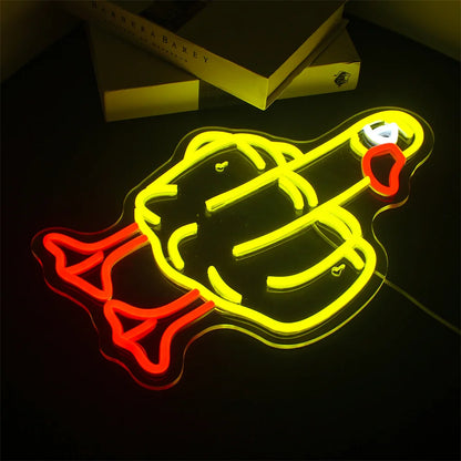 Letreiro de LED USB 5V em Forma de Pato - Econômico