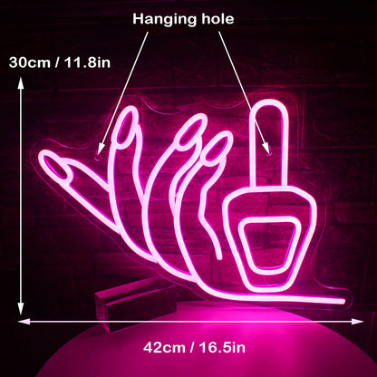 Letreiro de LED 5V USB para Unhas - Econômico