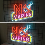 NO VAPING – Cigarro eletrónico riscado – letreiro de néon LED (5 V USB)