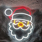 Cara do Pai Natal – letreiro de néon LED (5 V USB)