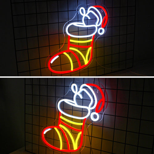 Meias de Natal – letreiro de néon LED (5 V USB)