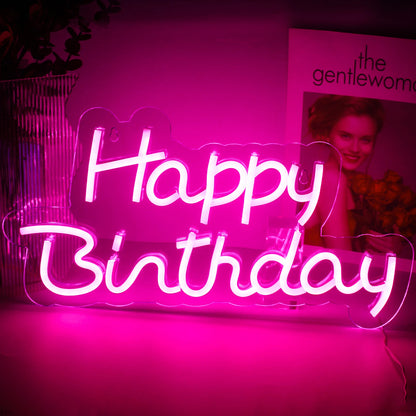 Letreiro de LED Feliz Aniversário 5V USB - Econômico
