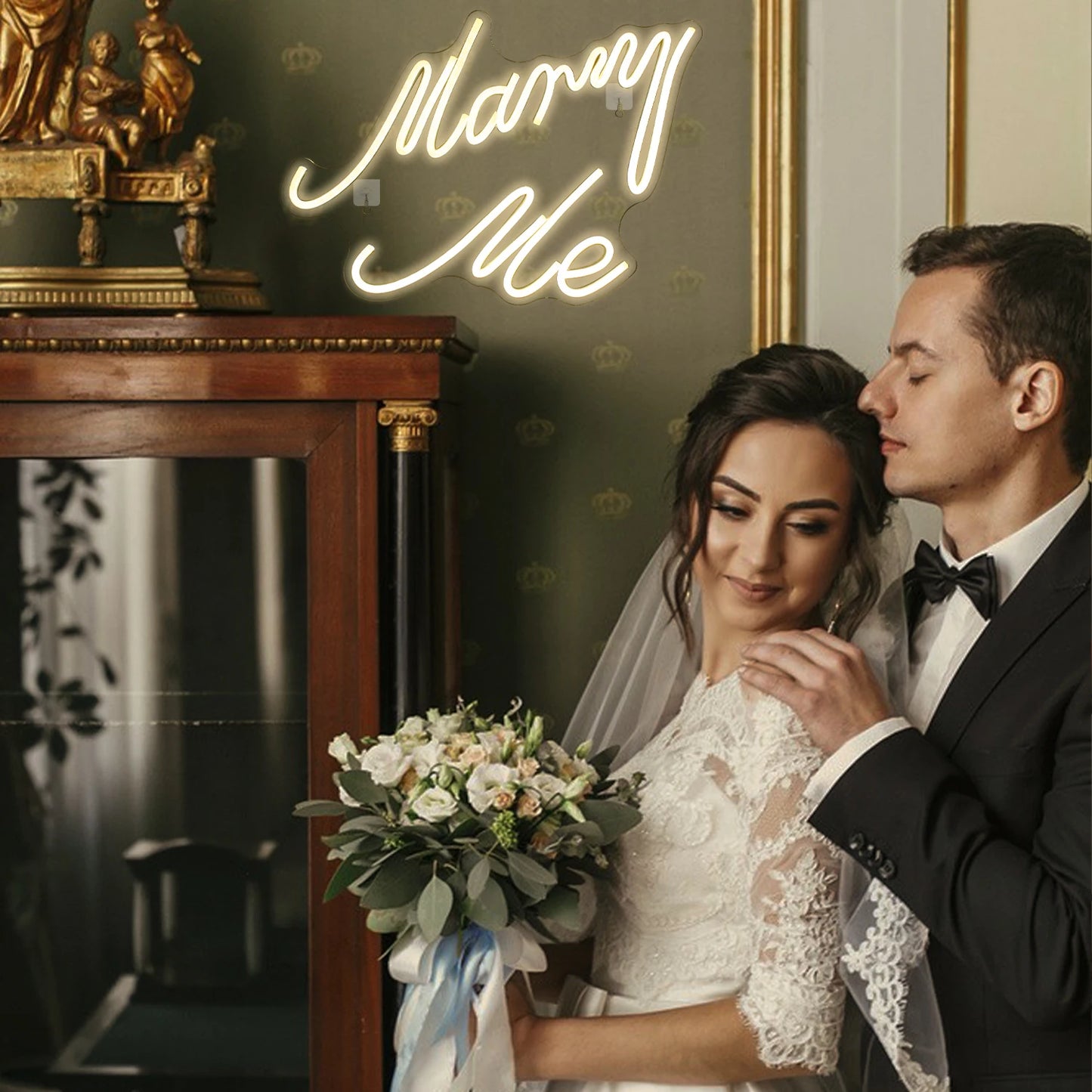 Marry Me 5V USB Letreiro de LED - Econômico