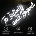 To Infinity and Beyond 5V USB LED Neon Sign - Budget Friendly
