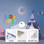 Kids Party – letreiro de néon LED (5 V USB)