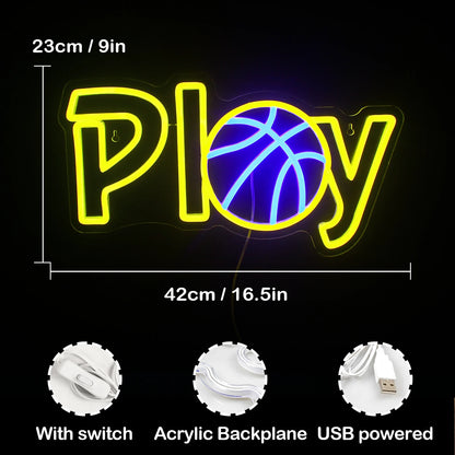 Letreiro de LED USB 5V de Basquete - Econômico