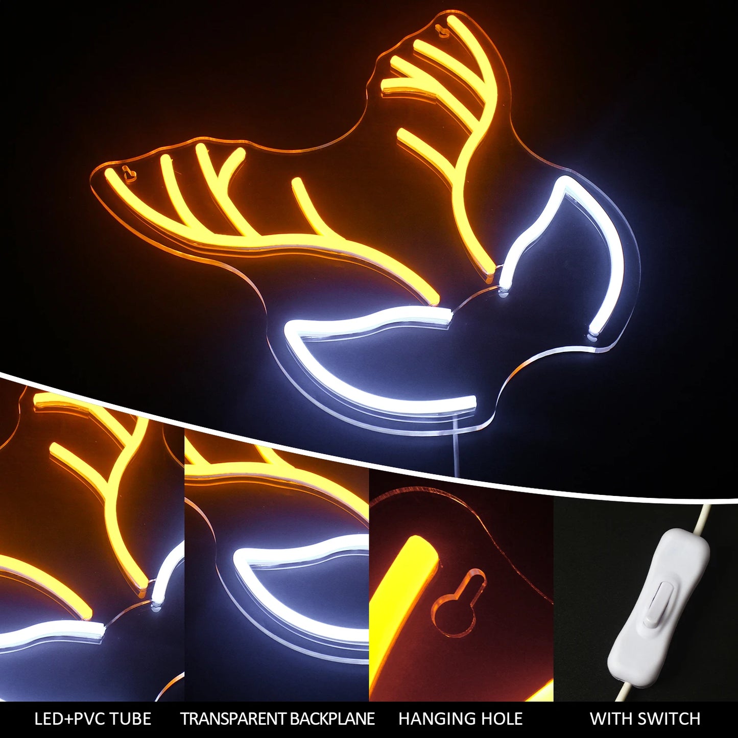 Merry Christmas 5V Mini USB LED Neon Sign - Budget Friendly