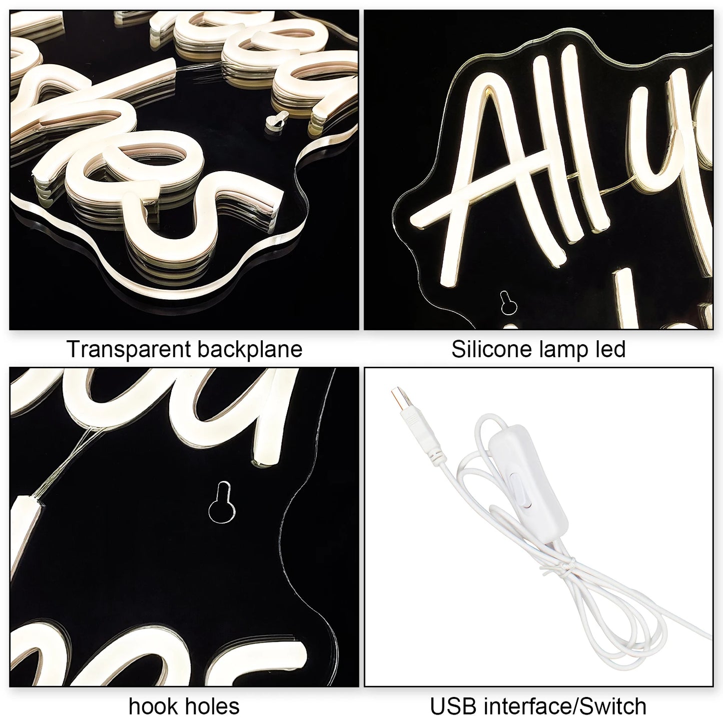 Tudo Que Você Precisa São Cílios Letreiro de LED USB 5V - Econômico