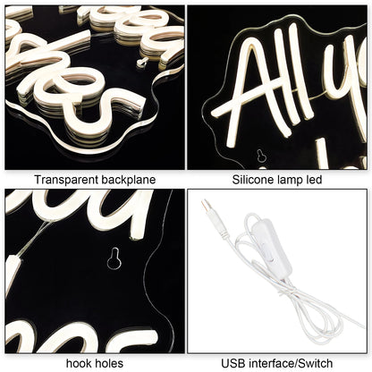 Tudo Que Você Precisa São Cílios Letreiro de LED USB 5V - Econômico