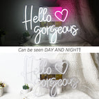Hello Gorgeous 5V USB LED Neon Sign - Budget Friendly