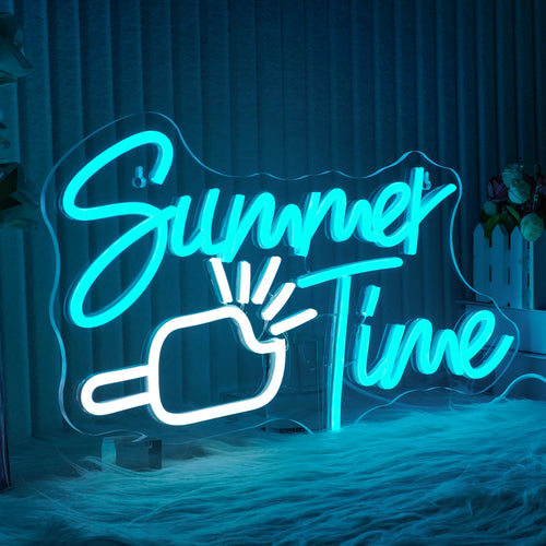 Summer Time – Gelado – letreiro de néon LED (5 V USB)