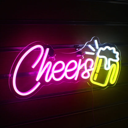 Letreiro de LED Cheers 5V USB - Econômico
