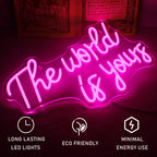 The World Is Yours – letreiro de néon LED (5 V USB)