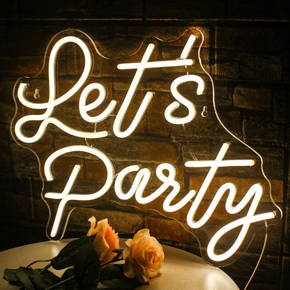 Vamos Festejar Letreiro de LED USB 5V - Econômico