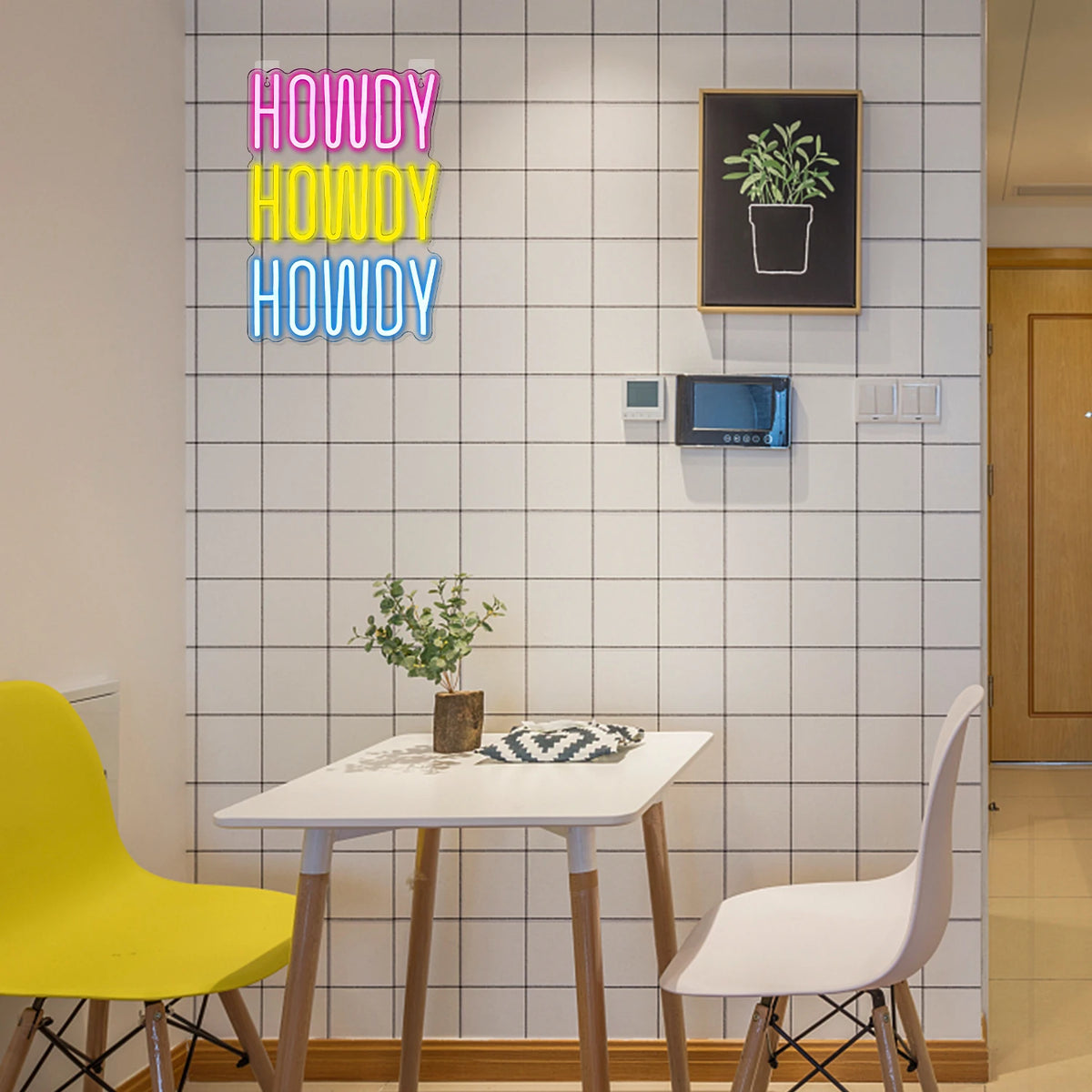 HOWDY HOWDY HOWDY – letreiro de néon LED (5 V USB)