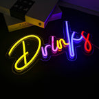 Drinks – Letras coloridas – reclame luminoso em néon LED (5 V USB)