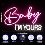 Letreiro de LED "Baby I'm Yours" 5V USB - Econômico