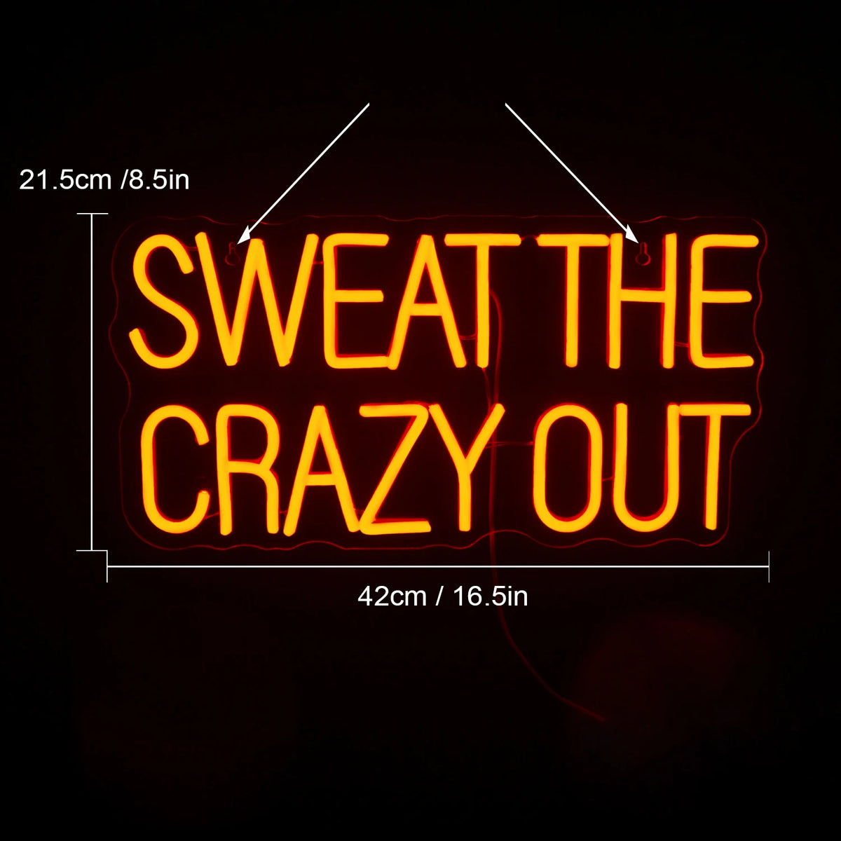 Sweat The Crazy Out 5V USB LED Neon Sign - Budget Friendly