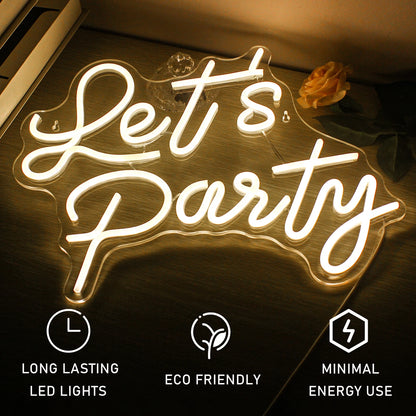 Vamos Festejar Letreiro de LED USB 5V - Econômico