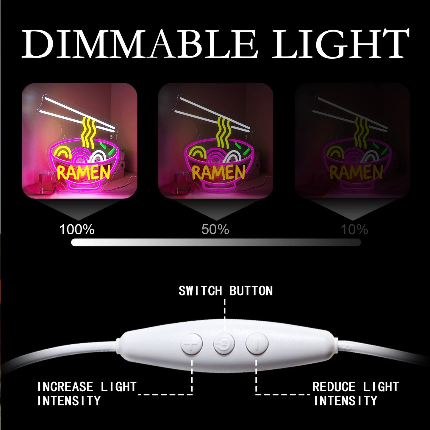Ramen 5V USB LED Neon Sign - Budget Friendly