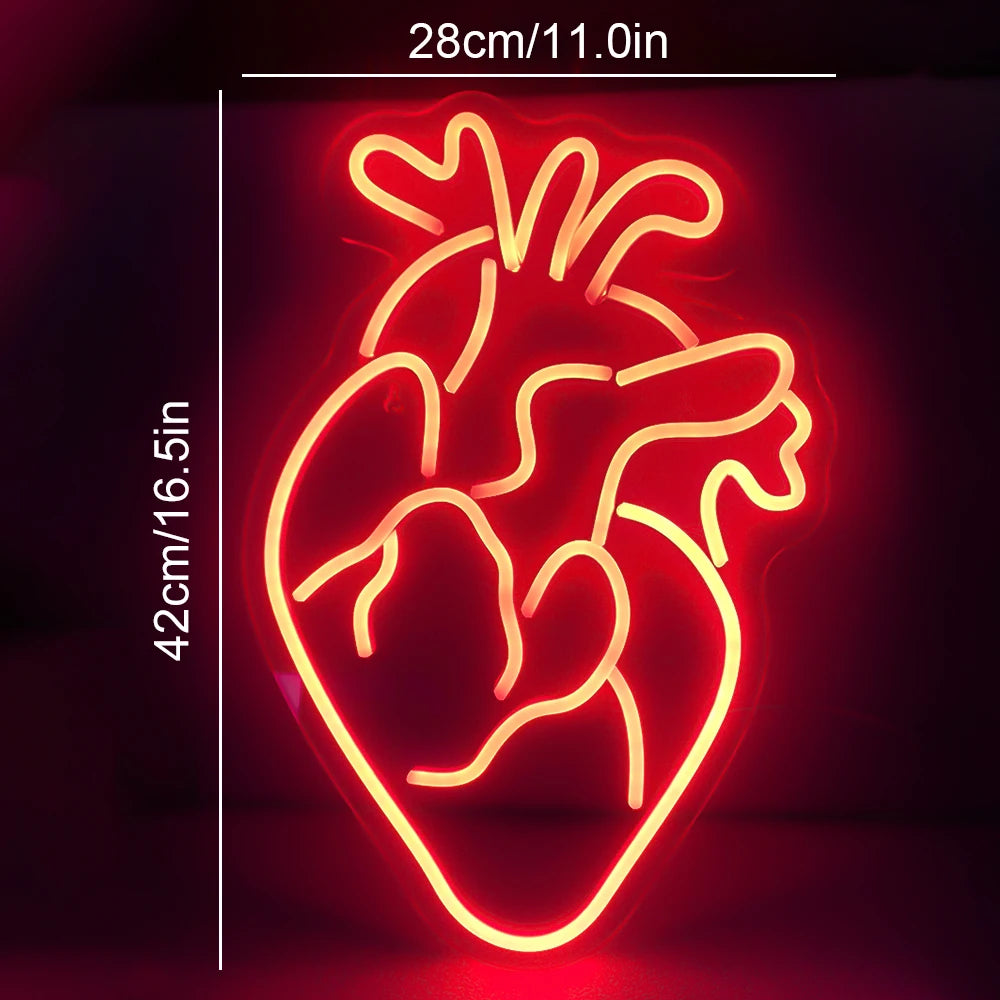 Letreiro de LED Coração 5V USB - Econômico