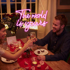 The World Is Yours – letreiro de néon LED (5 V USB)
