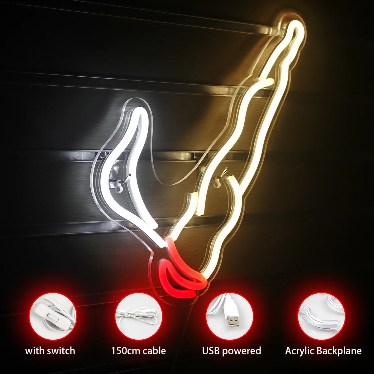 Motivo de tabaco – letreiro de néon LED (5 V USB)