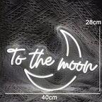 To The Moon 5V USB LED Neon Sign - Budget Friendly