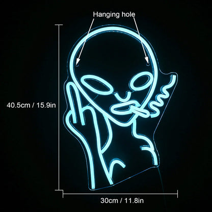 Placa de LED Alienígena Fumante 5V USB - Econômica