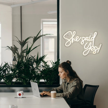 She Said Yes 5V USB LED Neon Sign - Budget Friendly
