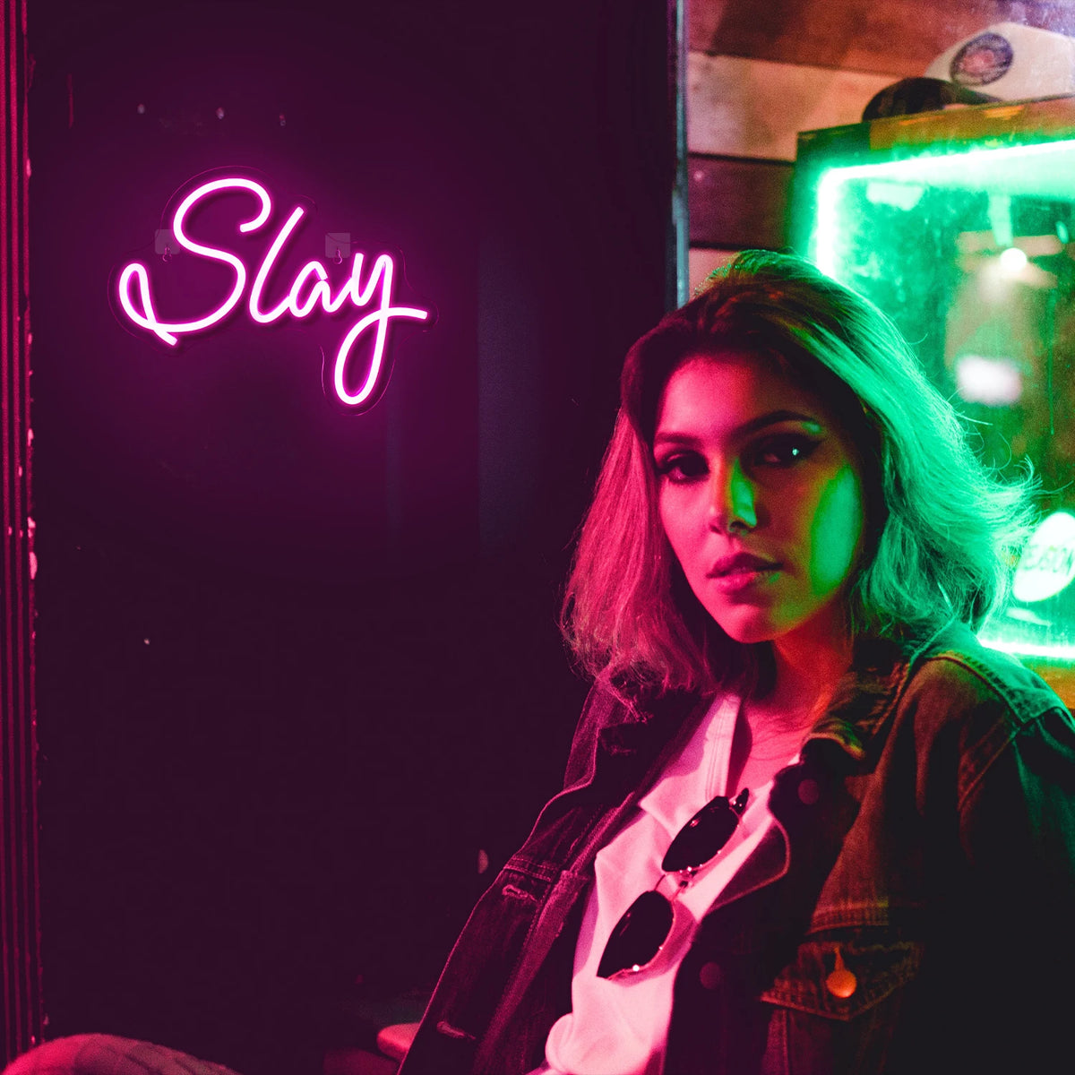 Slay – reclame luminoso em néon LED (5 V USB)