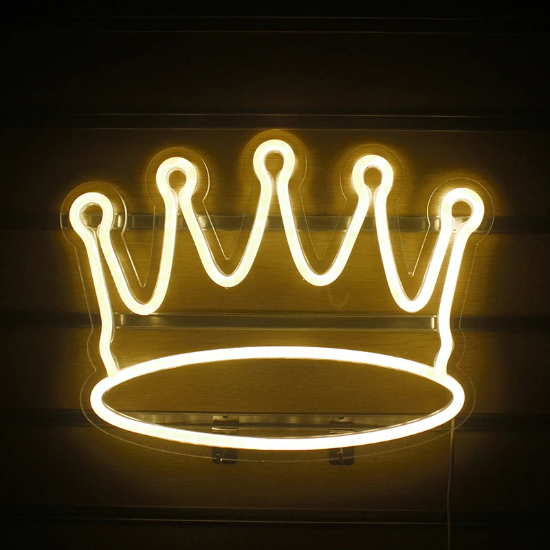 Forma de coroa – letreiro de néon LED (5 V USB)