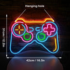 Comando de jogos colorido – letreiro de néon LED (5 V USB)