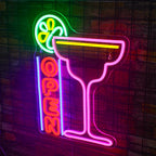 Cocktails Open 5V USB LED Neon Sign - Budget Friendly