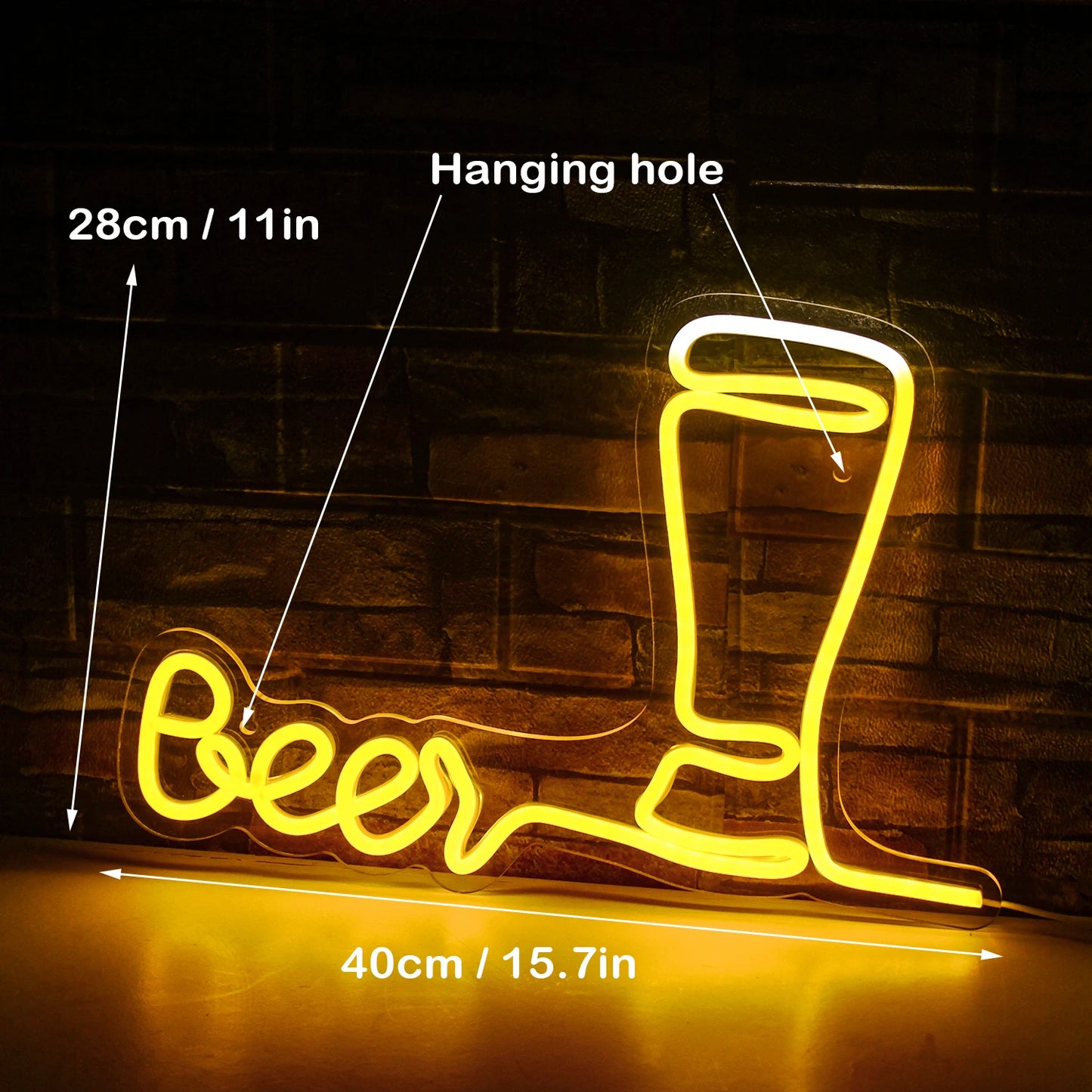 Letreiro de LED USB 5V para Cerveja - Econômico