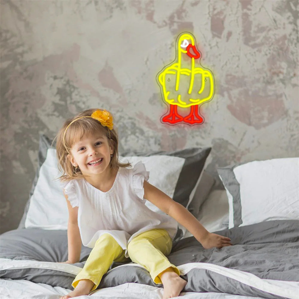 Letreiro de LED USB 5V em Forma de Pato - Econômico