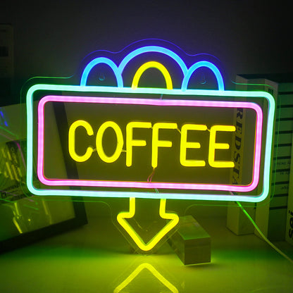 Letreiro de LED USB 5V para Café - Econômico
