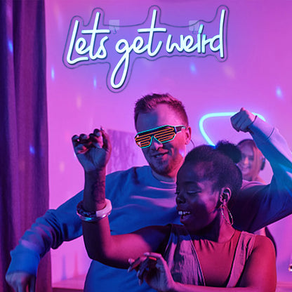 Letreiro de LED "Let's Get Weird" USB 5V - Econômico