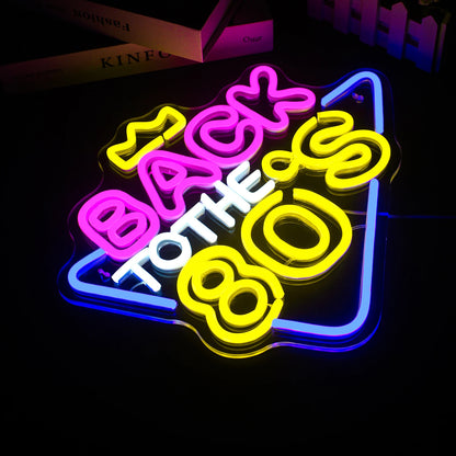 Back to the 80s 5V USB LED Neon Sign - Budget Friendly