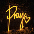 Pray 5V USB LED Neon Sign - Budget Friendly
