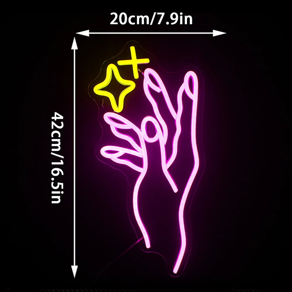 Letreiro de LED em Forma de Estrela Amarela com USB 5V - Econômico