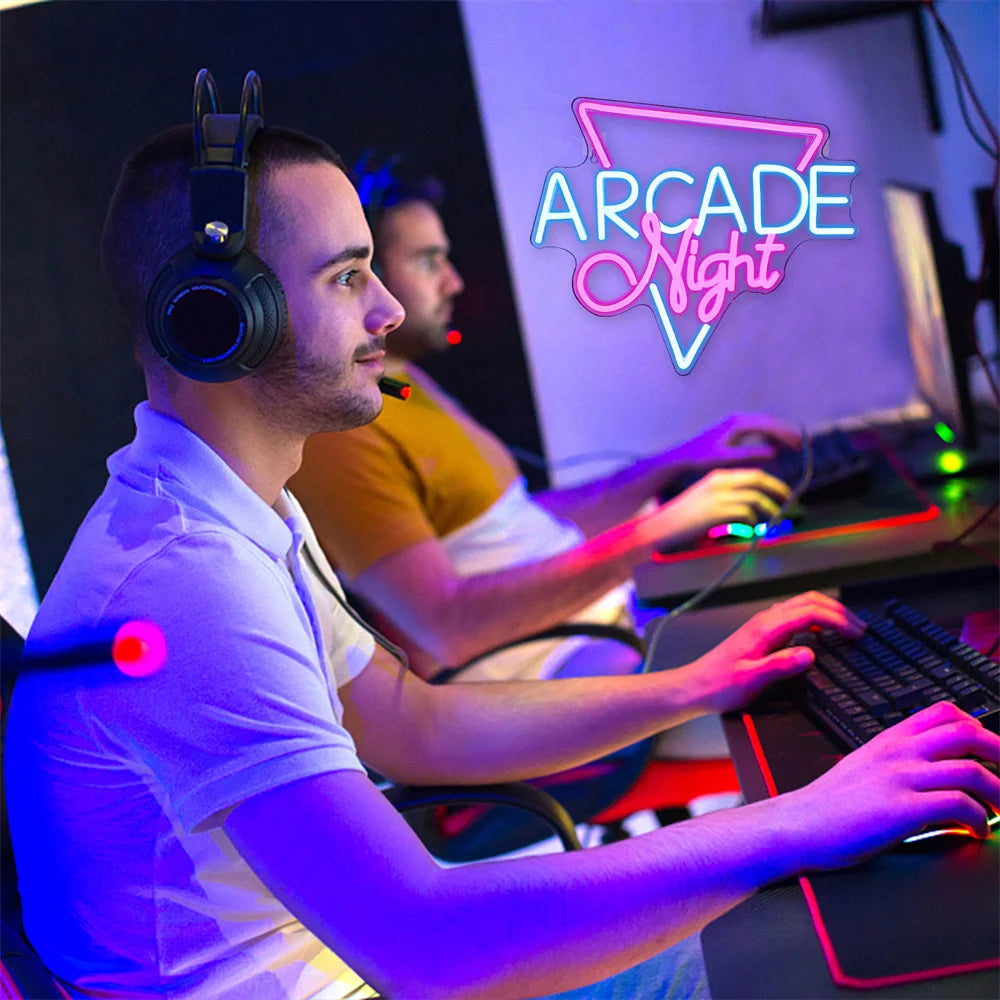 Letreiro de LED Arcade Night 5V USB - Econômico