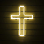 Cruz – letreiro de néon LED (5 V USB)