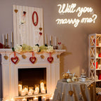 Letreiro de LED "Will You Marry Me" para Decoração de Pedido de Casamento - Econômico, 5V USB