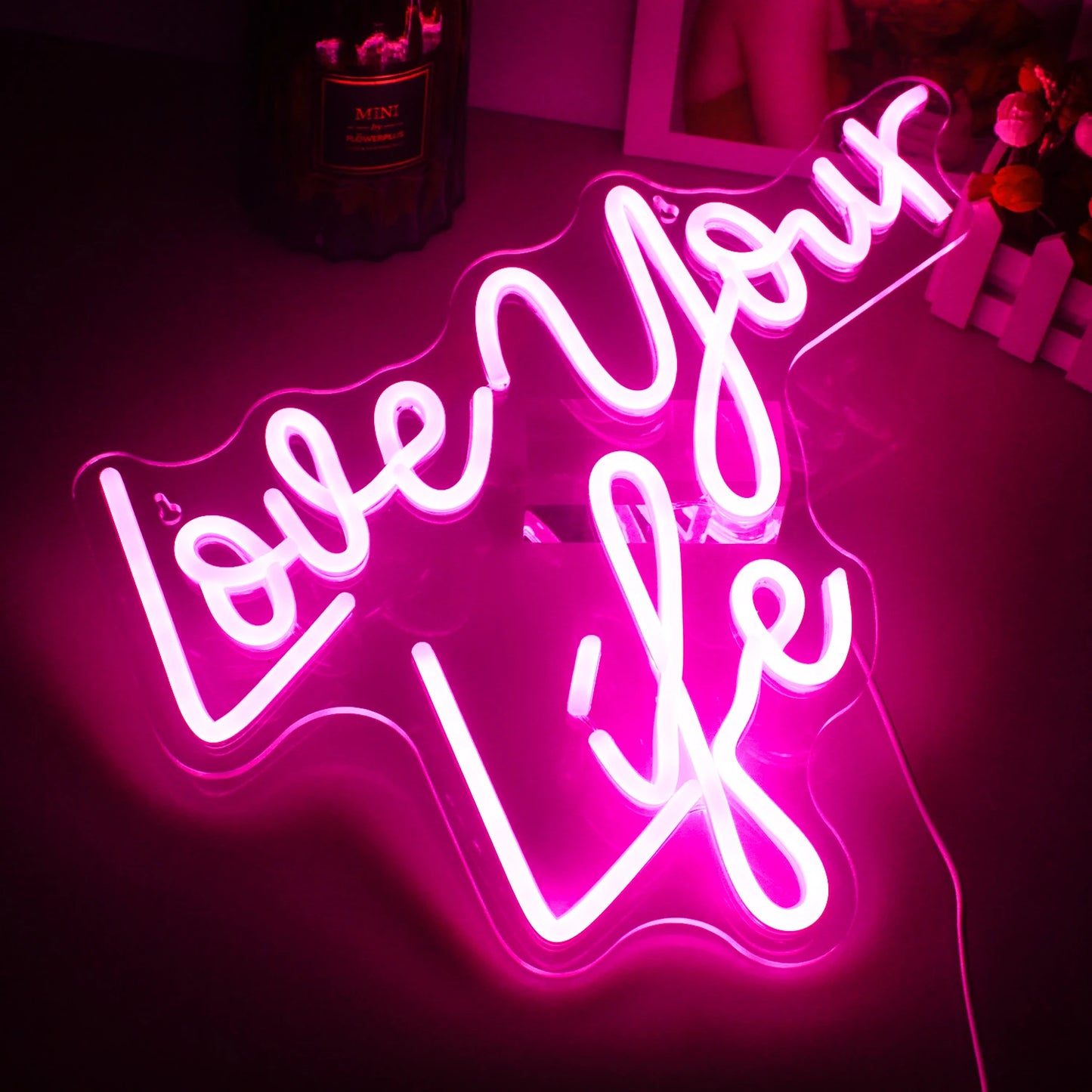 Ame Sua Vida 5V USB Letras de LED - Econômico