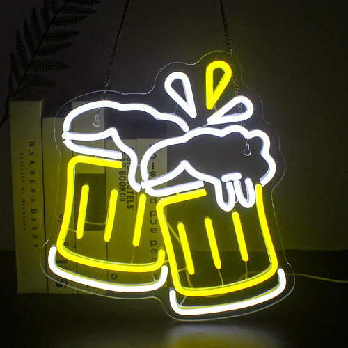 Brinde com cerveja – reclame luminoso em néon LED (5 V USB)