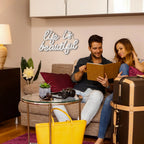 Life is Beautiful – letreiro de néon LED (5 V USB)